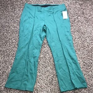 A New Day Knit Pull On Straight Leg Ankle Trousers Green Size Large | NWT